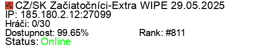 Server status banner