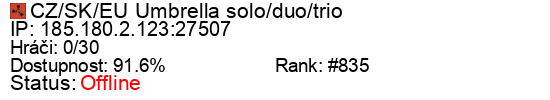 Server status banner