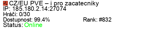 Server status banner