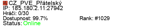 Server status banner