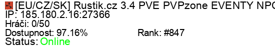 Server status banner