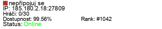 Server status banner