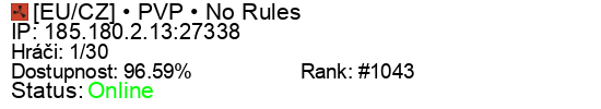 Server status banner