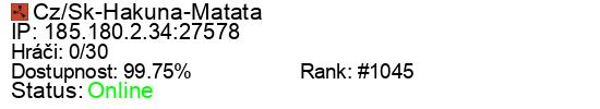 Server status banner