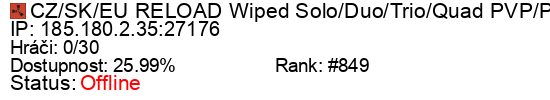 Server status banner