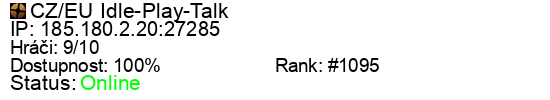 Server status banner