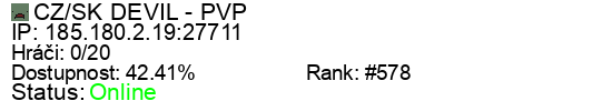 Server status banner