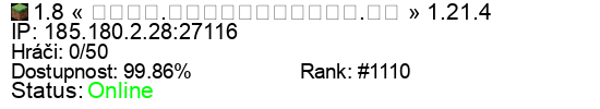 Server status banner