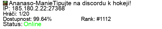 Server status banner