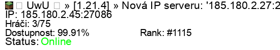 Server status banner