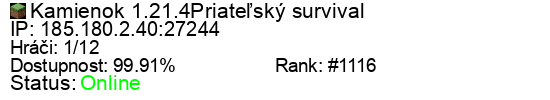 Server status banner