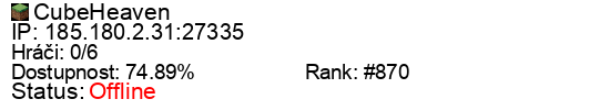 Server status banner
