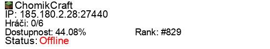 Server status banner