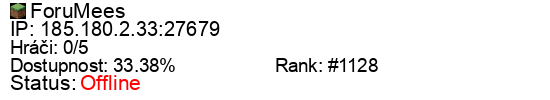Server status banner