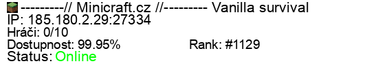 Server status banner