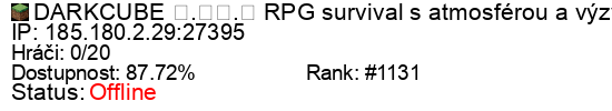 Server status banner