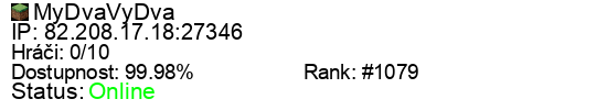 Server status banner