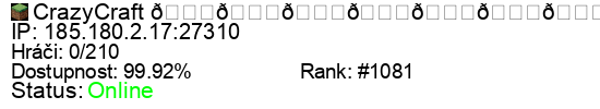 Server status banner