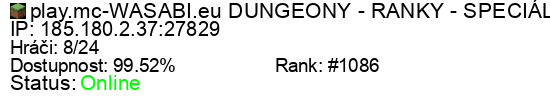 Server status banner
