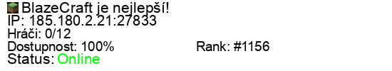 Server status banner