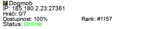 Server status banner