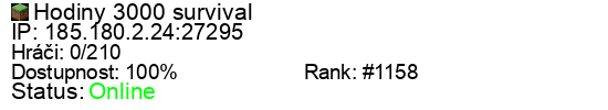 Server status banner