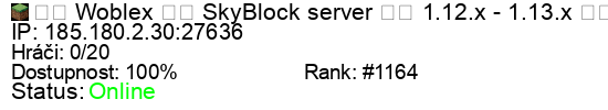 Server status banner