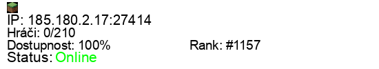 Server status banner