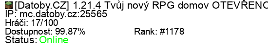 Server status banner