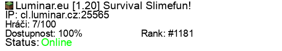 Server status banner