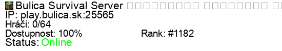 Server status banner