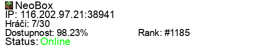 Server status banner
