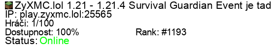 Server status banner
