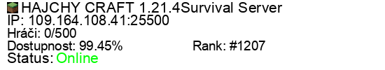 Server status banner