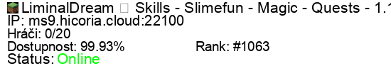 Server status banner