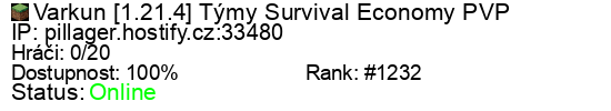 Server status banner