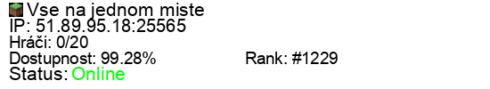 Server status banner