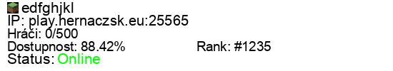 Server status banner
