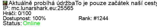 Server status banner