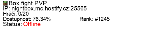 Server status banner