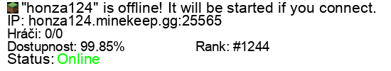 Server status banner