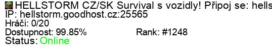 Server status banner