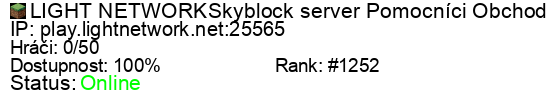 Server status banner