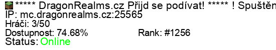 Server status banner