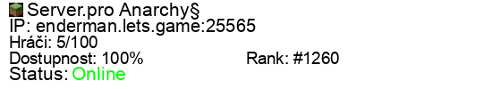 Server status banner