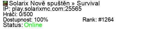 Server status banner