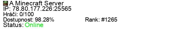 Server status banner