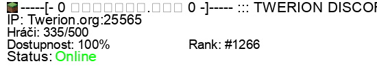 Server status banner
