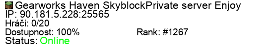 Server status banner