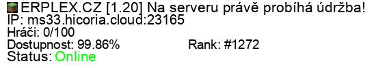 Server status banner